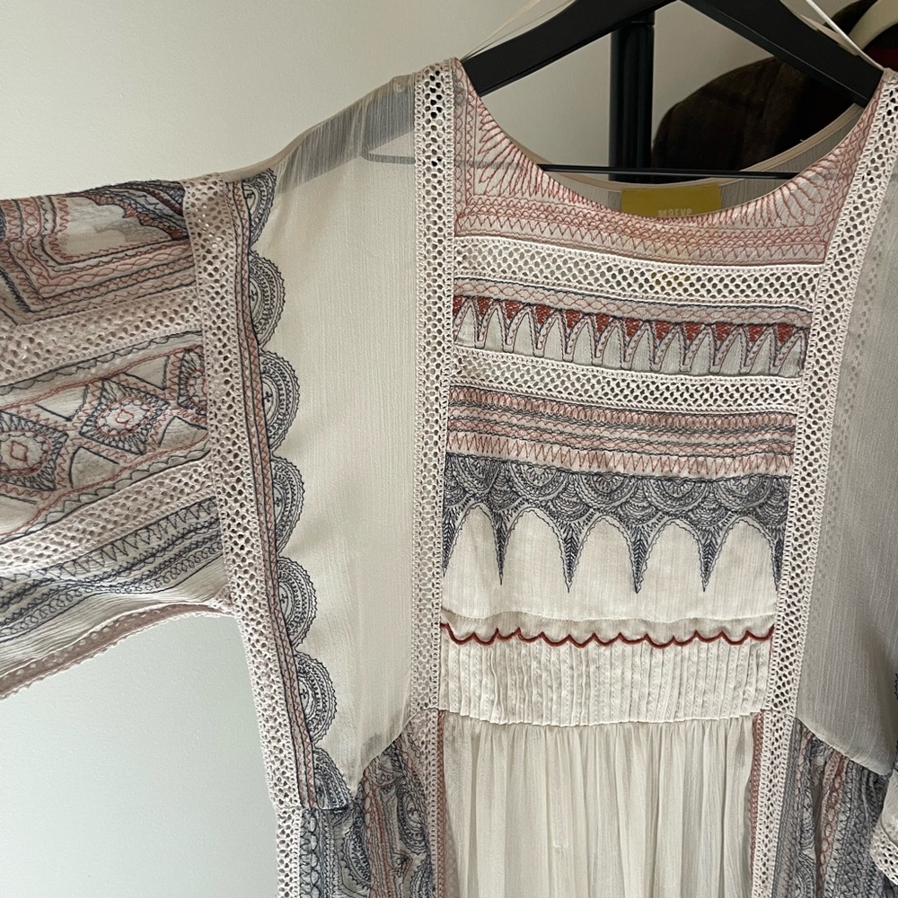 Maeve | S | Embroidered Maxi Gown w/ Slip